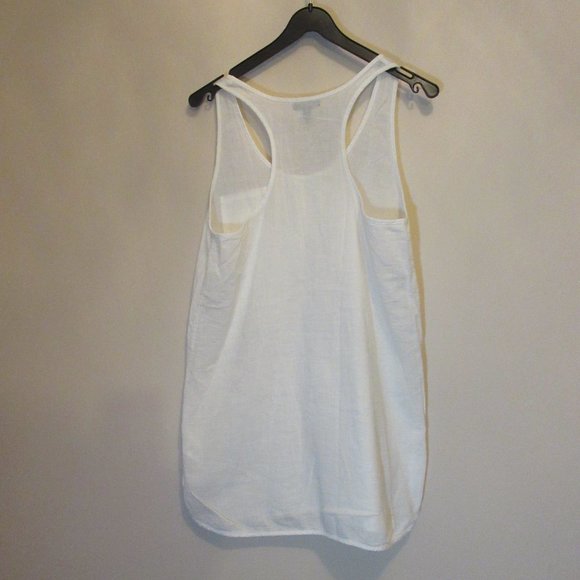 J.Crew White Cotton tank top medium - Picture 4 of 7